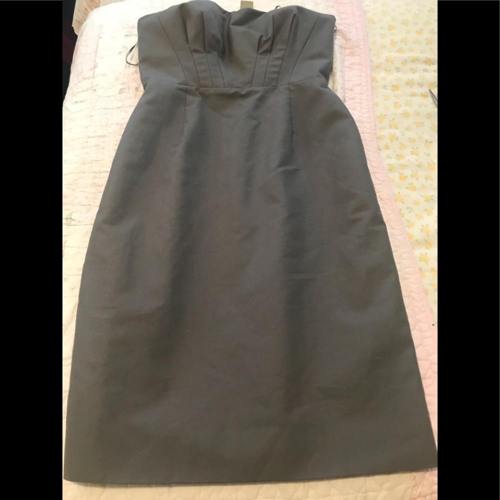 J.Crew Elegant Gray Strapless Dress NWT